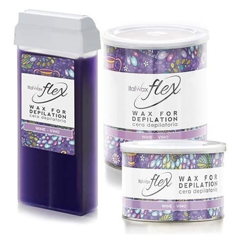 800g Flex - Wine - Varmt Vax Burk - Italwax