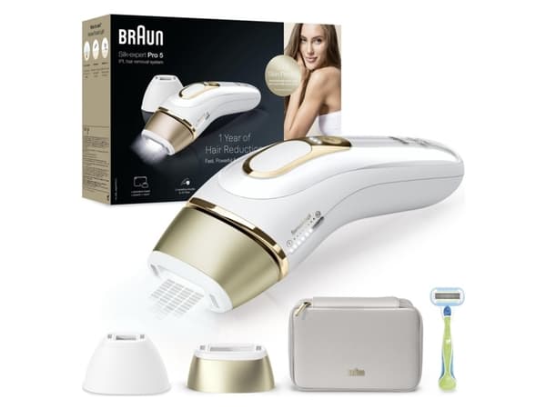 Braun Silk-expert Pro PL5356, guld, vit, intensivt pulserat ljus (IPL), växelström