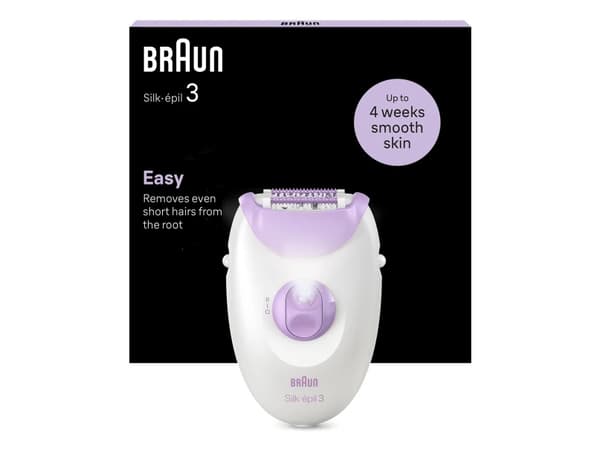 Braun Silk-épil 3 3-000, Lilla, Hvit, 20 pinsetter, MicroGrip, AC, 100 - 240 V, 50 - 60 Hz
