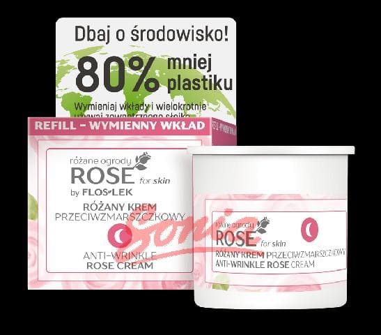 FLOSLEK Rose for Rose Skin Cream Anti night - refill 50ml