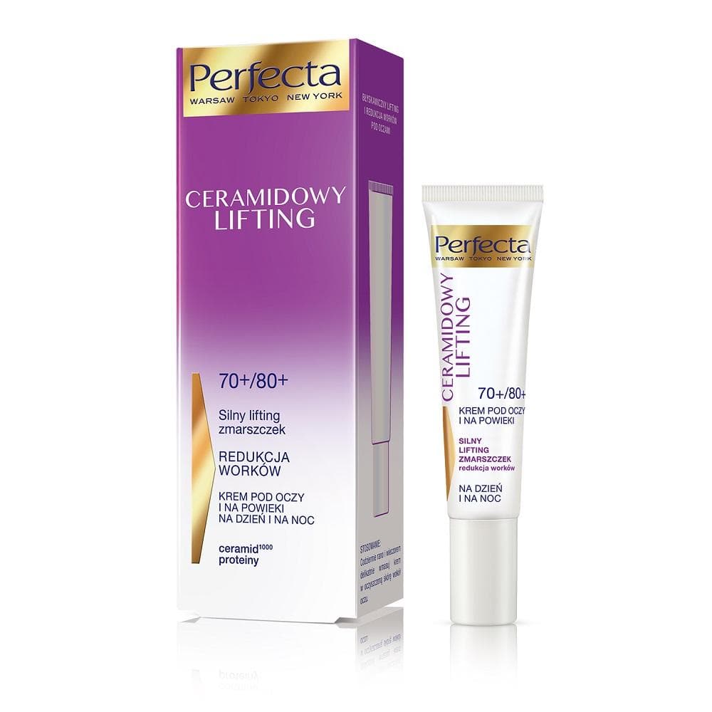 Perfecta Ceramide Lifting 70 + / 80 + Cream eye and eyelid lifting Strong reduction of wrinkles and bags for day and night 15ml