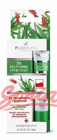 FLOSLEK Pharma gel with aloe vera and skylight to the eyelids and under the eyes 15ml tube