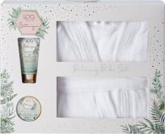 Style & Grace Spa Botanique Afslappende badekåbe Gavesæt Øko-emballage 120 ml kropscreme + 50 ml bodylotion + 1 badekåbe