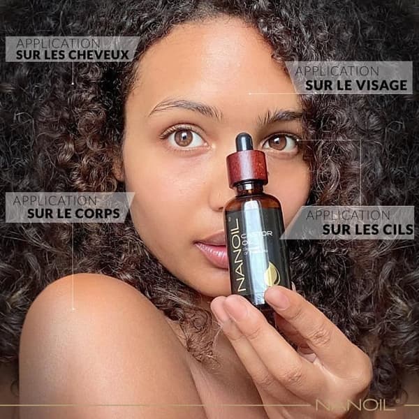 Nanoil Castor Oil – naturlig, kallpressad och oraffinerad ricinolja för ansikts-, kropps- och hårvård