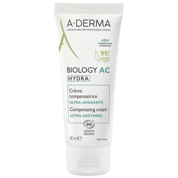 Crème - A-DERMA - Biology AC - 40ml - Vegansk - Fet aknebenägen hud