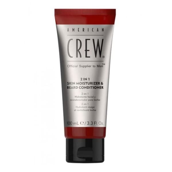 2 i 1 skäggbalsam ansiktsfuktighetskräm - AMERICAN CREW - 100ml - Mjukt och konditionerat skägg