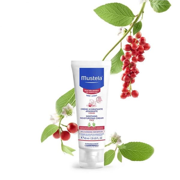 MUSTELA Lugnande fuktgivande kräm MYCKET KÄNSLIG HUD 40ML