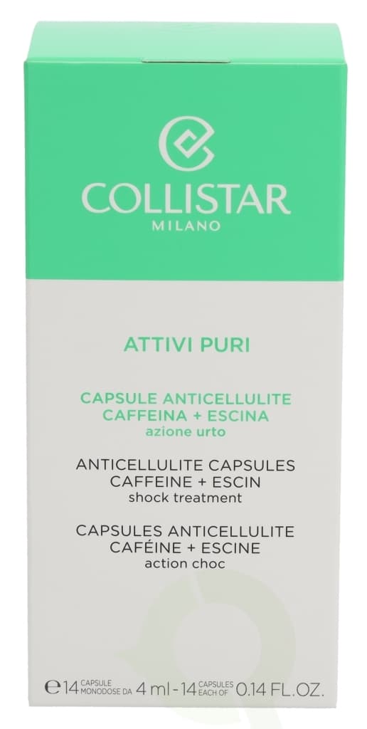 Collistar Pure Actives Anticellulite Capsules 56 ml Caffeine + Escina 14x4ml - Shock Treatment