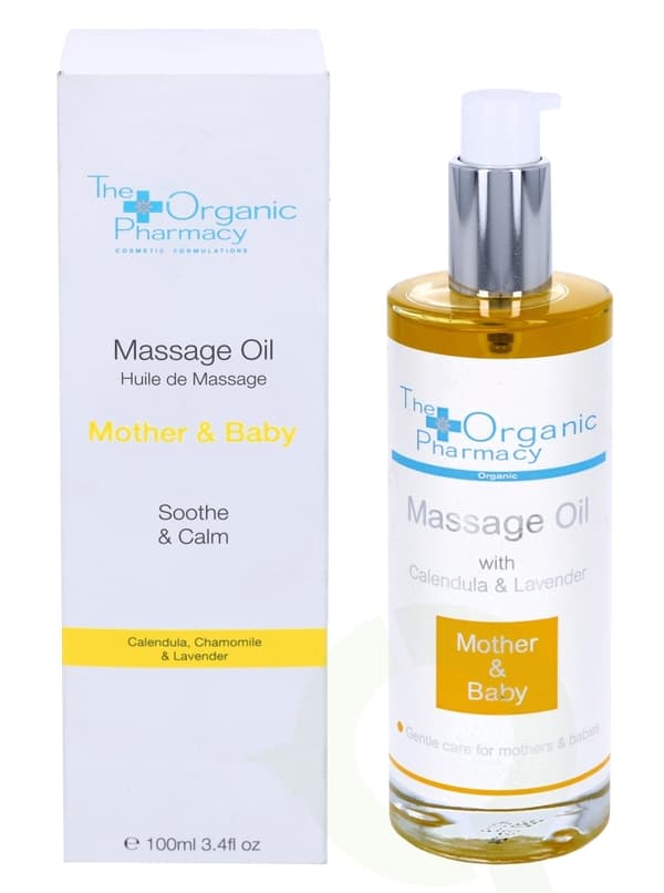The Organic Pharmacy Mor & baby massasjeolje 100 ml Calendula, kamille og lavendel