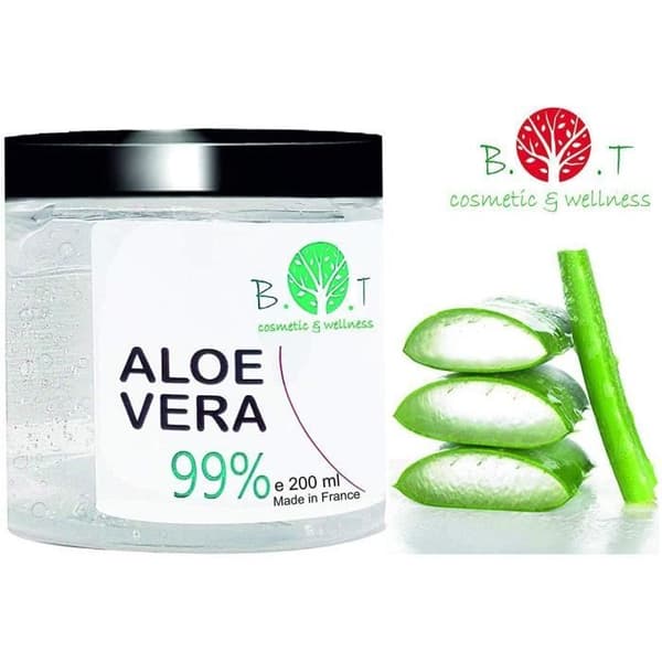 B.O.T cosmetic & wellness 100% Natural Aloe Vera Gel 99% 200 ml Fuktgivande ansikte Kroppshår Efter hårborttagning Hudvård