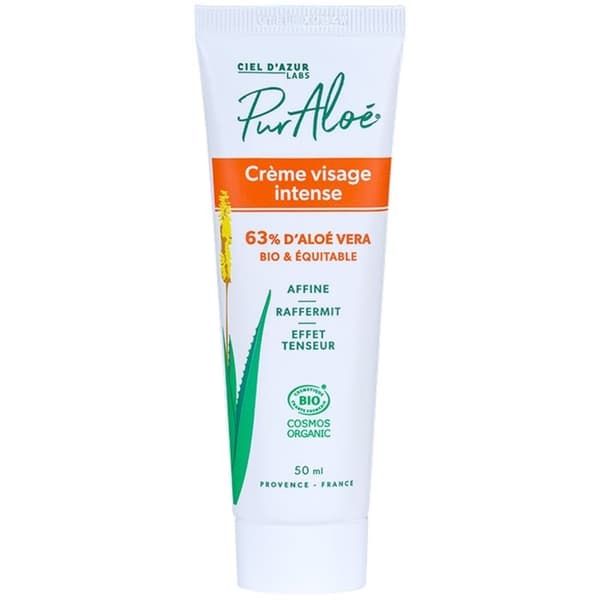 Kräm Ansikte - Ren Aloe - Aloe Vera Intensiv - 63% - 50ml - Utan Paraben