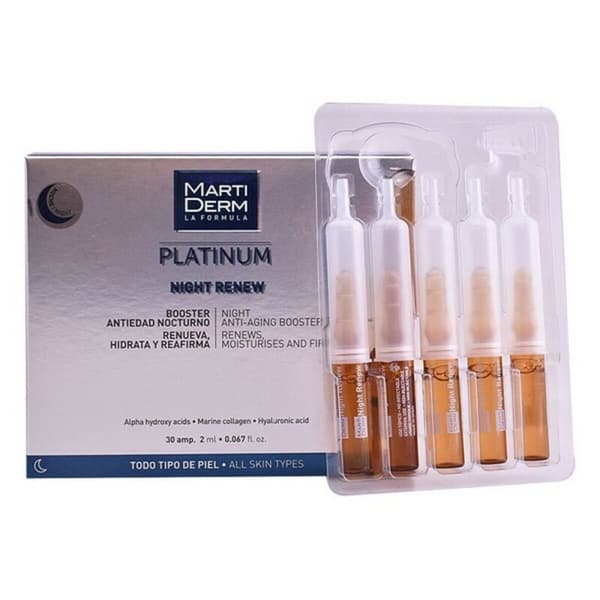Ampuller Martiderm Platinum Night Renew - 10 Enheter