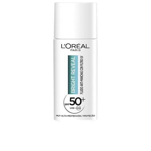 Behandling av bruna fläckar L'Oreal Make Up Bright Reveal Spf 50 50 ml Niacinamid