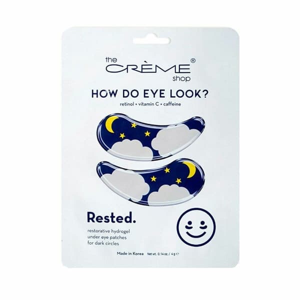 Patchar för ögonområdet The Crème Shop Rested hydrogel Återanvändningsbar 2 antal