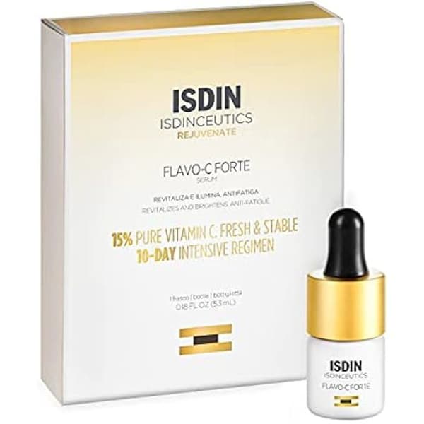 ISDIN ISDINCEUTICS FLAVO-C FORTE, antioxidant ansiktsserum med 15 % rent och fräscht C-vitamin, E-vitamin och syra