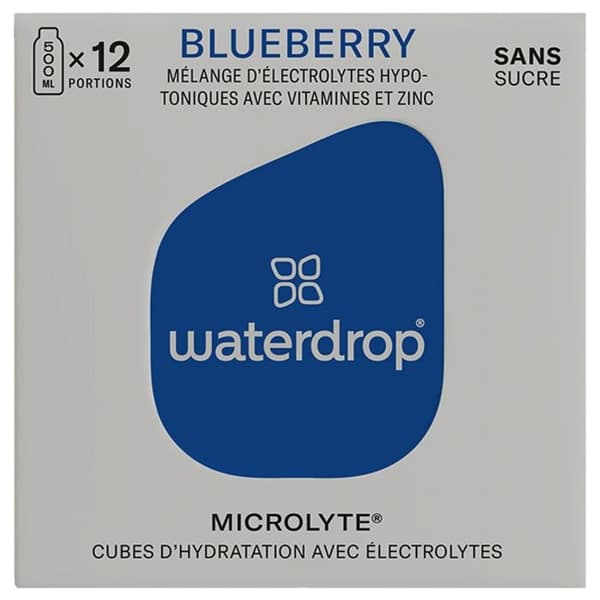 Sirop och koncentrat - Waterdrop - Microlyte - Smak Blåbär - 12 Tabletter - Vegansk