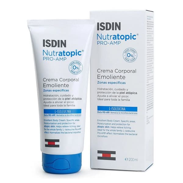 Emollientkräm - ISDIN - Nutratopic Pro-Amp - 200 ml - Hypoallergen - Barn