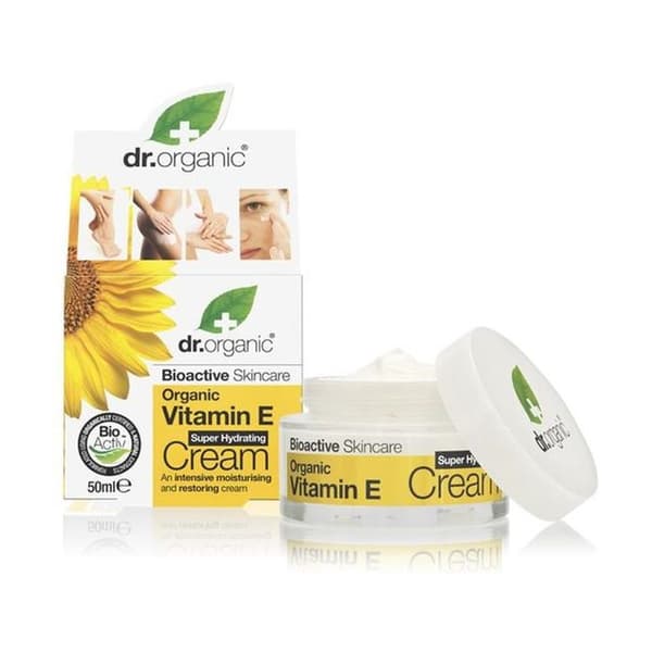 Fuktgivande kräm med ekologiskt vitamin E - Dr. Organic - 50 ml - För torr och mogen hud