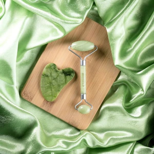 Anti-Aging-hoito kasvoille ja kaulalle Ecotools Jade Jade Setti 2 Kappaletta