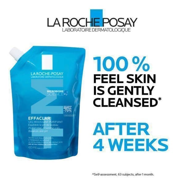 La Roche-Posay - Skumgel Effaclar - 400ml - Fet hud - Akne - Påfyllning