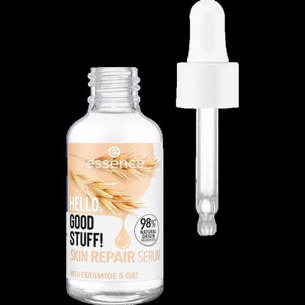 essence Hello, Good Stuff Restorative Facial Serum, Vit, Närande, Återställande, Genomskinlig, Vegansk, Oljefri,