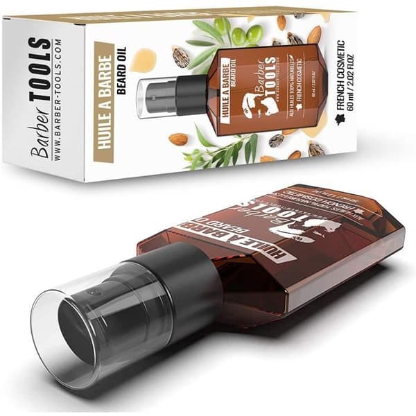Skäggolja med 100% naturliga oljor 60ml - Baserad på RIINOLJA, 7 vegetabiliska oljor &amp; 3 eteriska oljor &amp; E-vitamin - FR