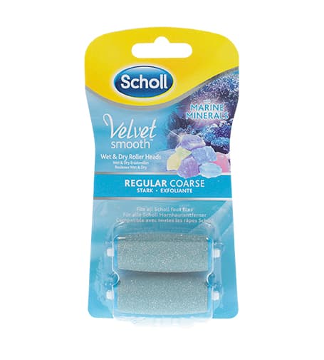 Scholl Velvet Smooth Regular Coarse Roller Head with Marine Minerals 2pcs