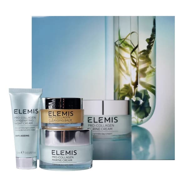Elemis® VIP-kit: Elemis® Pro-Collagen Oxygenating night cream 15 ml + Elemis® Pro-Collagen Marine cream 30 ml + Pro-Collagen cleansing balm 20 g