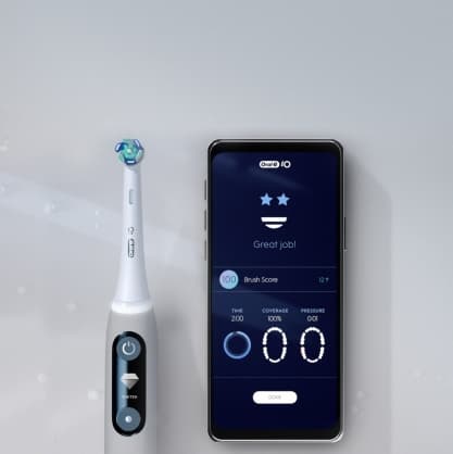 Elektrisk tandborste, iO 6 Series Duo Pack vit/rosa sand , Oral-B