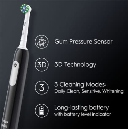 Elektrisk tandbørste, D305.513.3 Pro Series 1 Black Cross Action, Oral-B