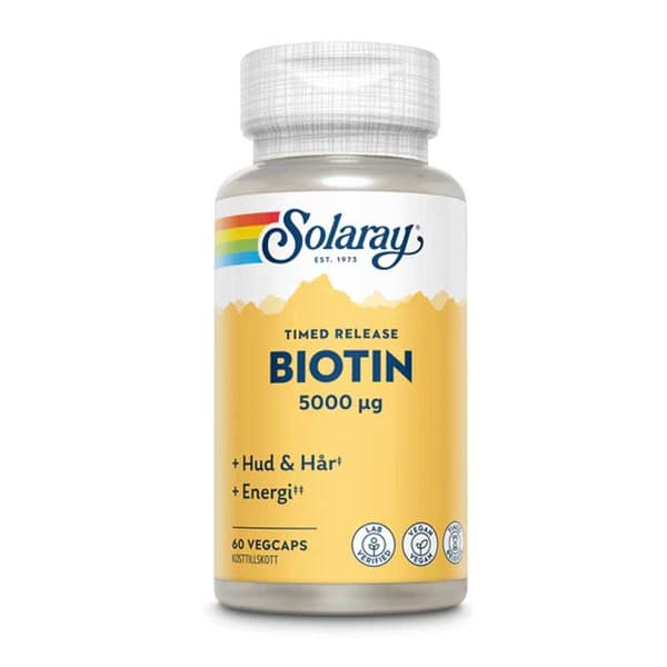 Solaray Biotin, 60 kaps 7058990486468