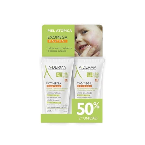 A-DERMA EXOMEGA CONTROL emollient cream duo 2 x 50 ml