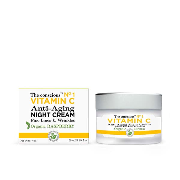 THE CONSCIOUS™ VITAMIN C organic raspberry anti-ageing night cream 50 ml