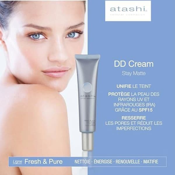 Mattifying Moisturizing Cream - ATASHI - DD Stay Matte Cream - SPF 15 - 50 ml - Kombinerad till fet hud