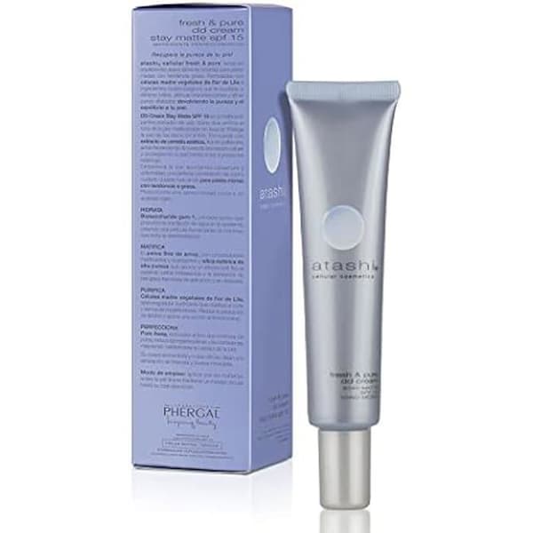 Mattifying Moisturizing Cream - ATASHI - DD Stay Matte Cream - SPF 15 - 50 ml - Kombinerad till fet hud