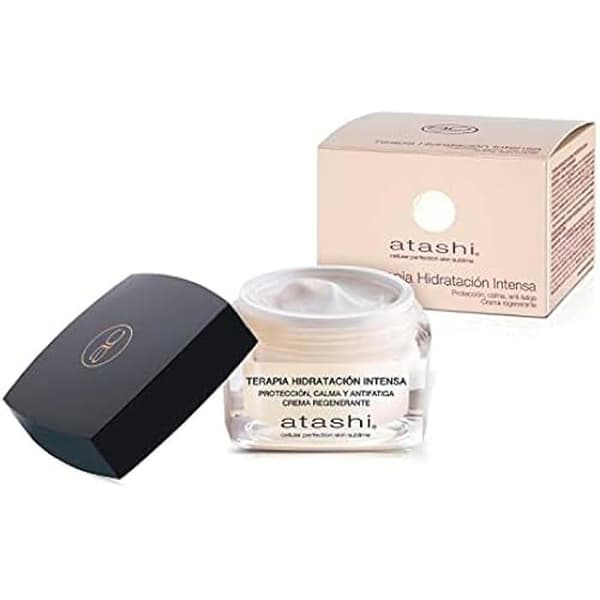 Fuktgivande kräm - ATASHI - Intensiv hydreringsterapi - Hyaluronsyra - Lugnar rodnad - 50 ml