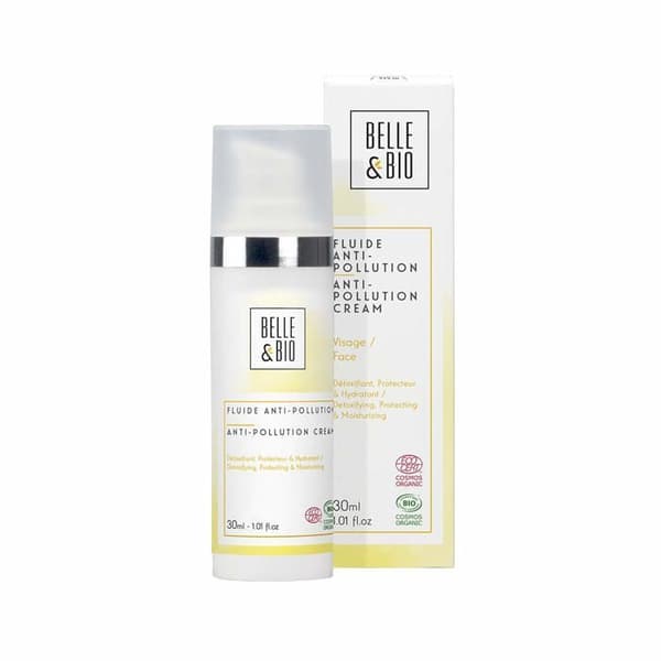 Belle-bio ansiktsfuktighetskräm - FLDNTPOL - Anti-Pollution Fluid Alla hudtyper Cosmos Certified by Ecocert 30 ml