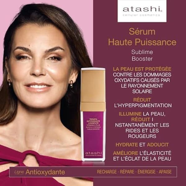 Serum - ATASHI - Antioxidant - Ljusar upp huden - Minskar rynkor - Lugnar rodnad