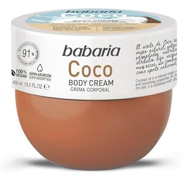 Kroppskräm - BABARIA - Coco - 400ml - Återfuktande - För mycket torr hud