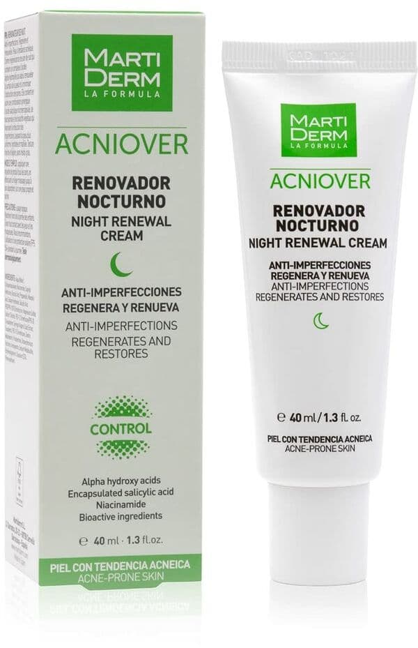 Night Cream Martiderm Acniover 40 ml Anti-imperfections