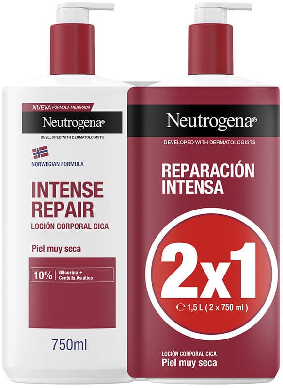 Intense Repair Neutrogena lotion very dry skin pack 2 x 750 ml
