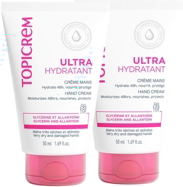 Ultra moisturizing hand cream Topicrem UH pack 2 x 50 ml