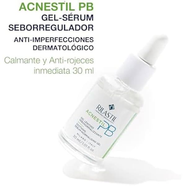 Sérum - RILASTIL - Acnestil - Seborréduktionsgel - 30 ml - Utan Alkohol - Svalkande Verkan