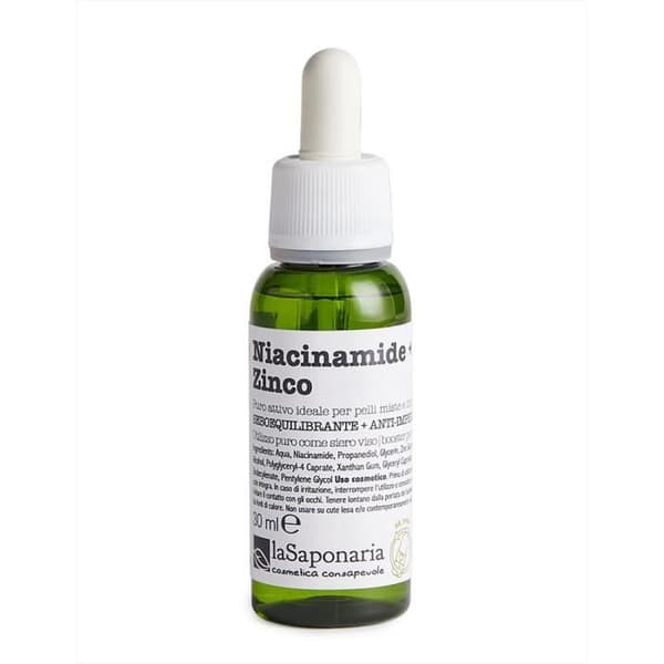 La Saponaria Niacinamide + Zink Serum Sebo-reglerande + anti-fläckar ansiktsserum 30 ml