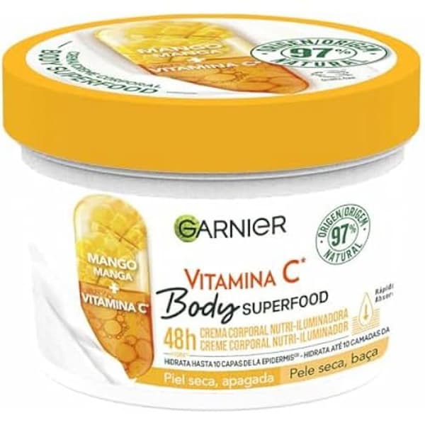 Kroppskräm - GARNIER - BODY SUPERFOOD - 380 ml - Näringsupplysande - Alla hudtyper