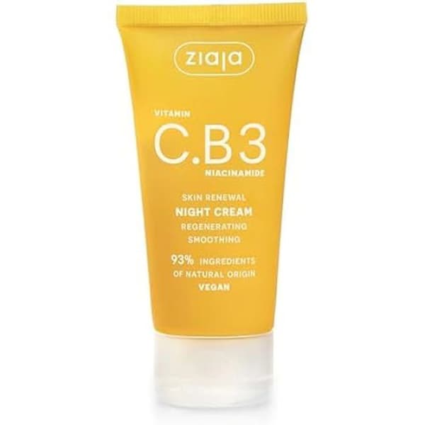 Nattkräm - ZIAJA - Vitamin C.B3 Niacinamid - 50 ml - Djup återfuktning - Naturlig lyster