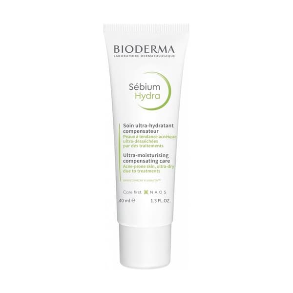 Crème Apaisante - Bioderma - Sébium Hydra - 40ml - Mycket Torra Hudar - Anti-Akné - Fuktgivande