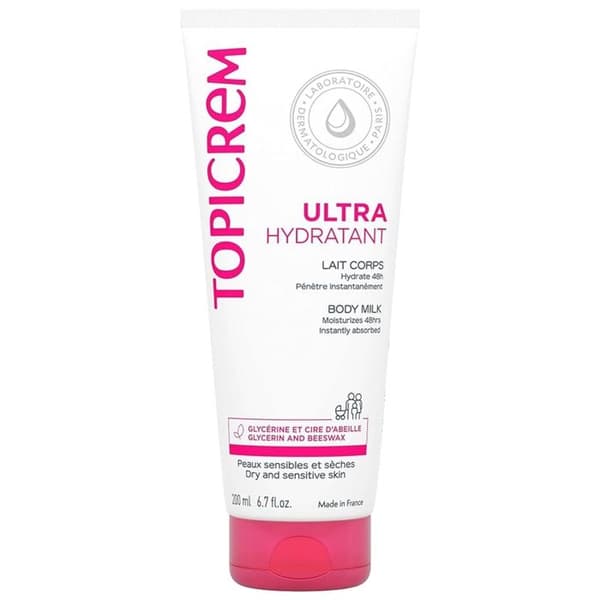 Kroppslotion - Topicrem - Ultra Hydrerande - 200ml - Icke fet - Dehydratiserade hudtyper