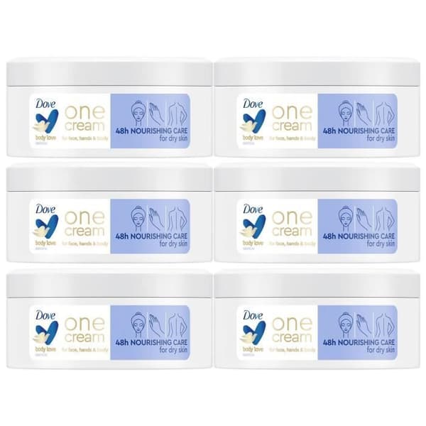 Närande kräm - Dove - Body Love One Cream - 48H - 250ml - Pack om 6