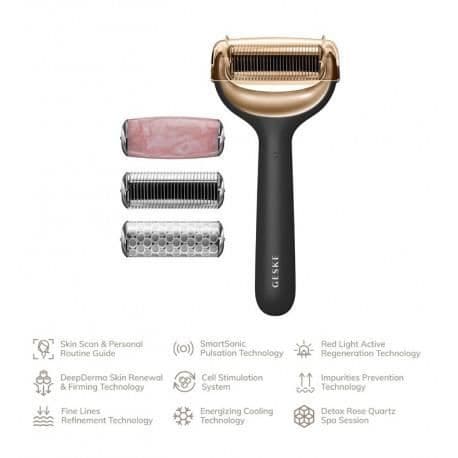 GESKE RODILLO FACIAL Y BODY MED MICROAGUJAS 9 I 1 SVART GULD